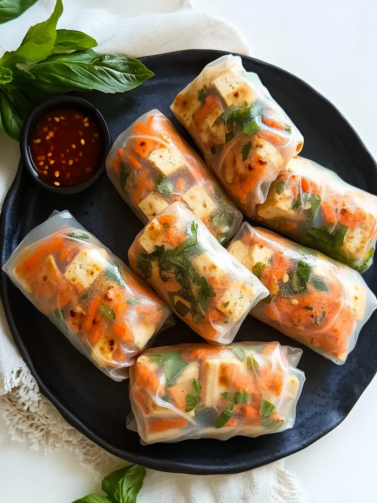 Delicious Tofu Spring Rolls for a Guilt-Free Snack Attack 4 Tofu Spring Rolls