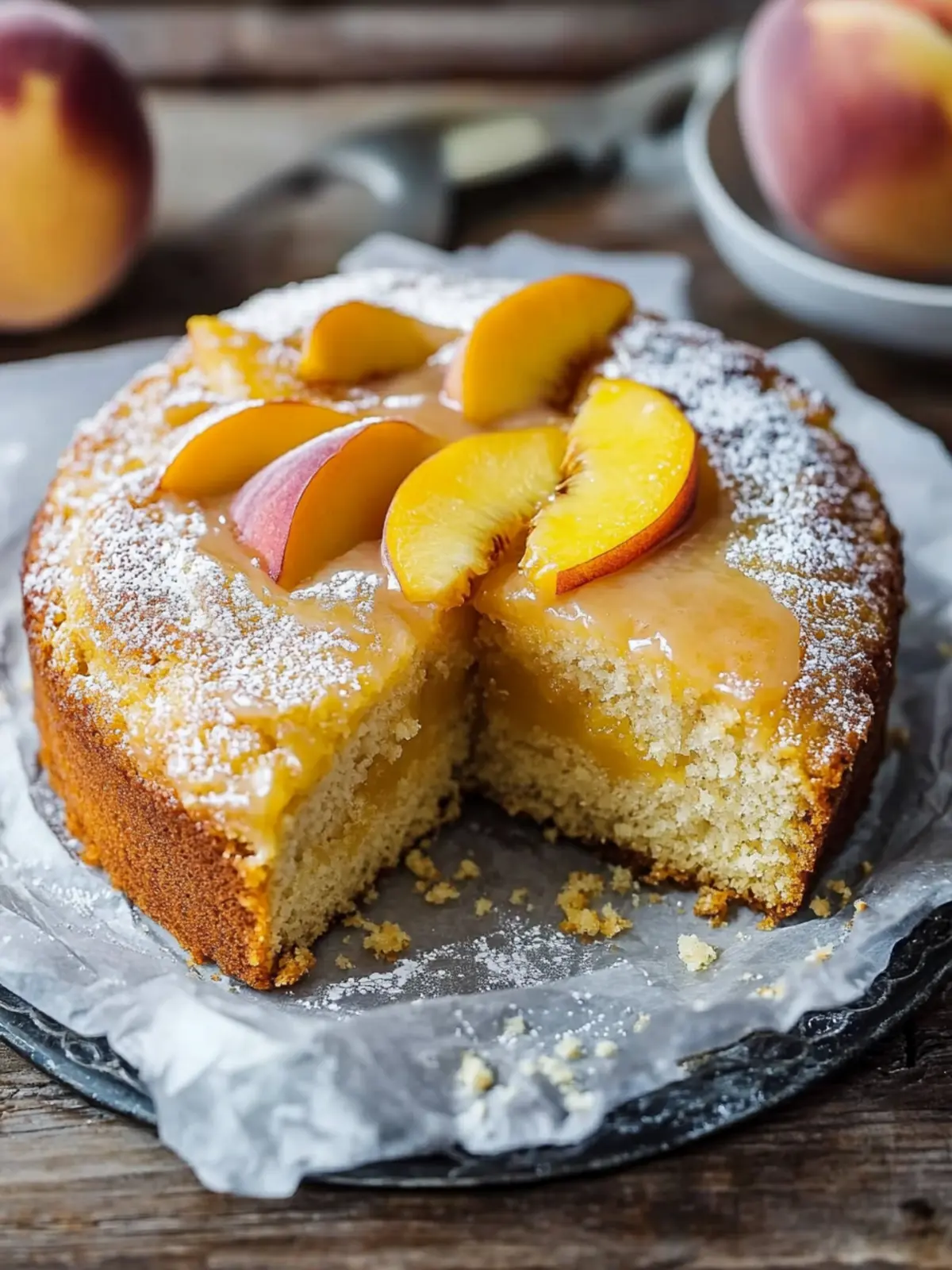 Melt-in-Your-Mouth Brown Sugar Peach Cake That Wow! 3 Brown Sugar Peach Cake