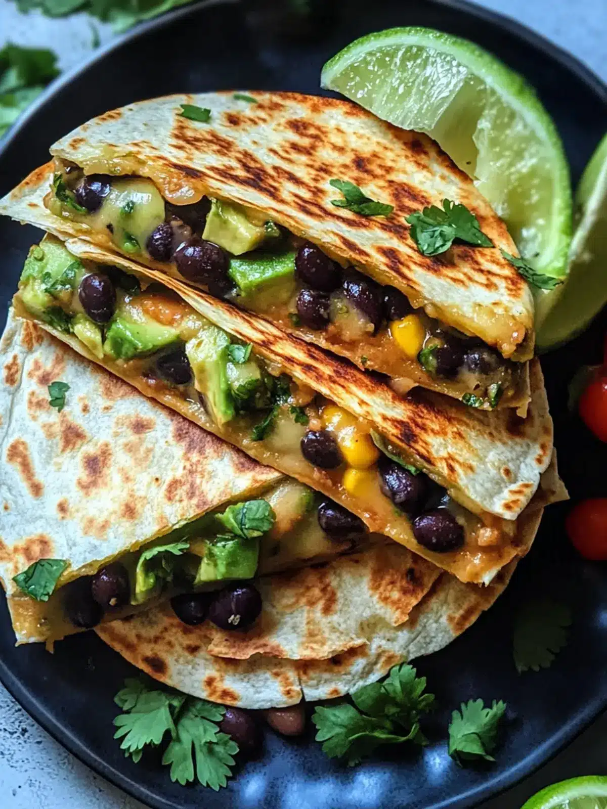 Delicious Vegan Quesadillas with Black Beans and Avocado Bliss 2 Vegan Quesadillas with Black Beans and Avocado