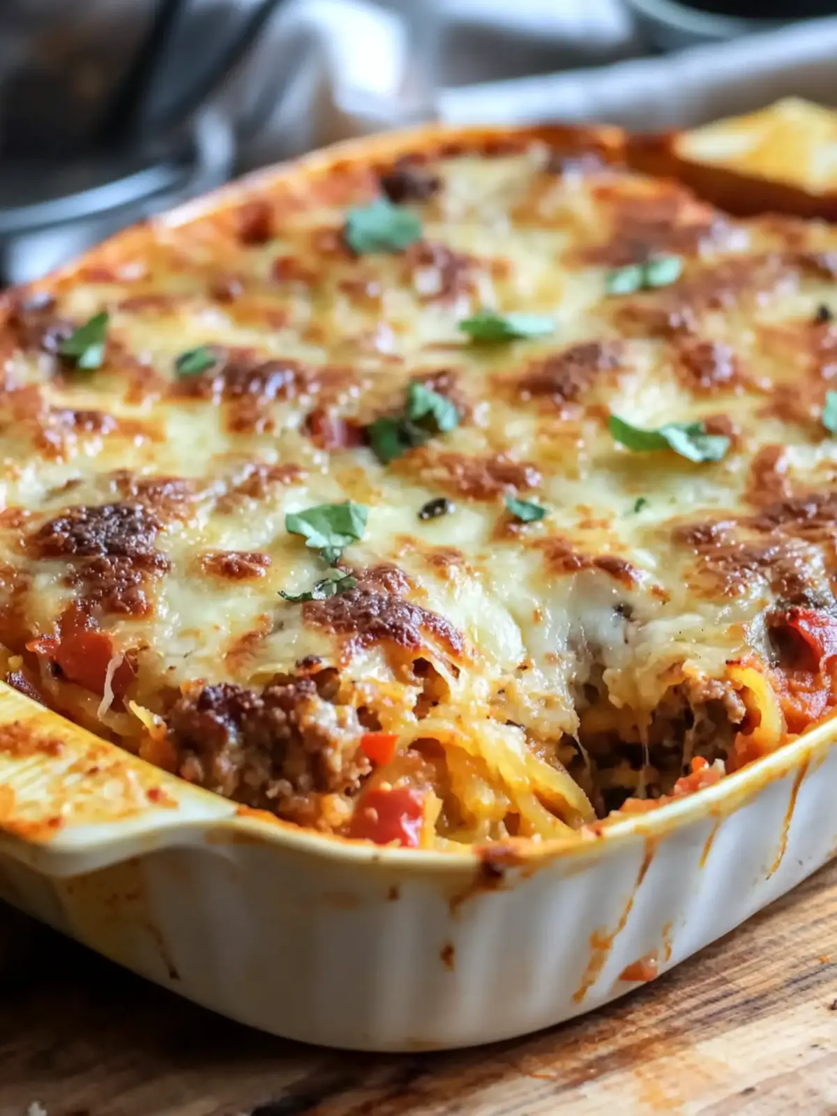 Savory Sausage and Peppers Spaghetti Squash Casserole Bliss 2 Sausage and Peppers Spaghetti Squash Casserole