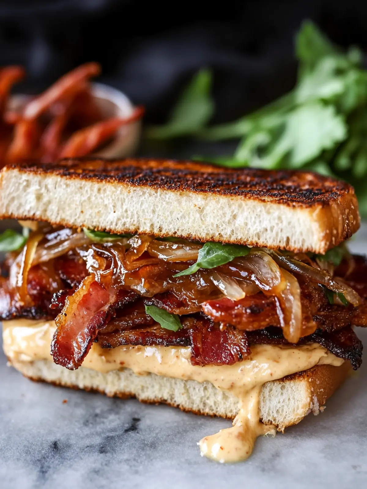 Ultimate Bacon Sandwich with Caramelized Onions & Chipotle Mayo 5 Bacon Sandwich with Caramelized Onions & Chipotle Mayo