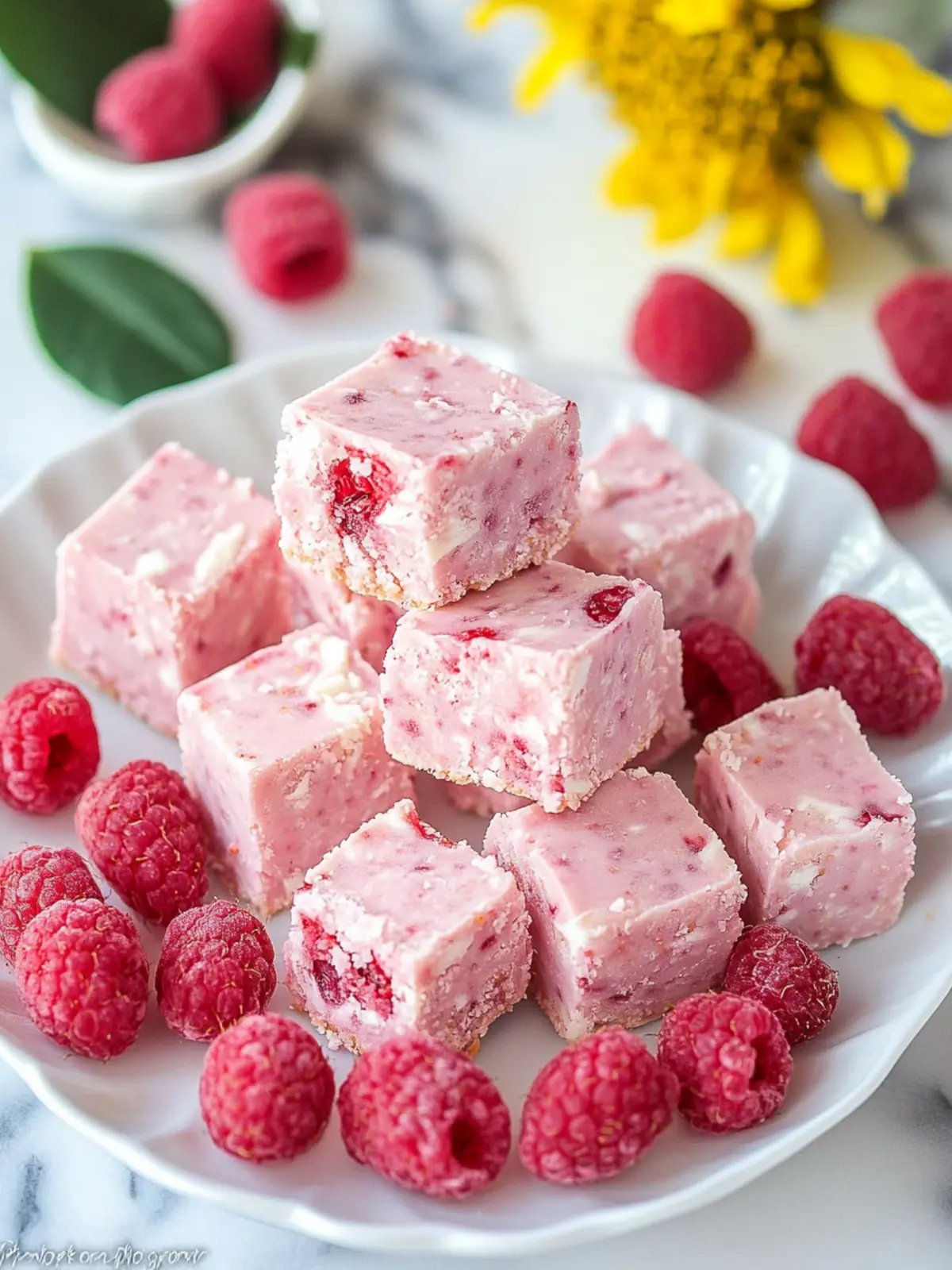 Indulge in Sweet Raspberry Coconut Fudge Bliss 3 Raspberry Coconut Fudge