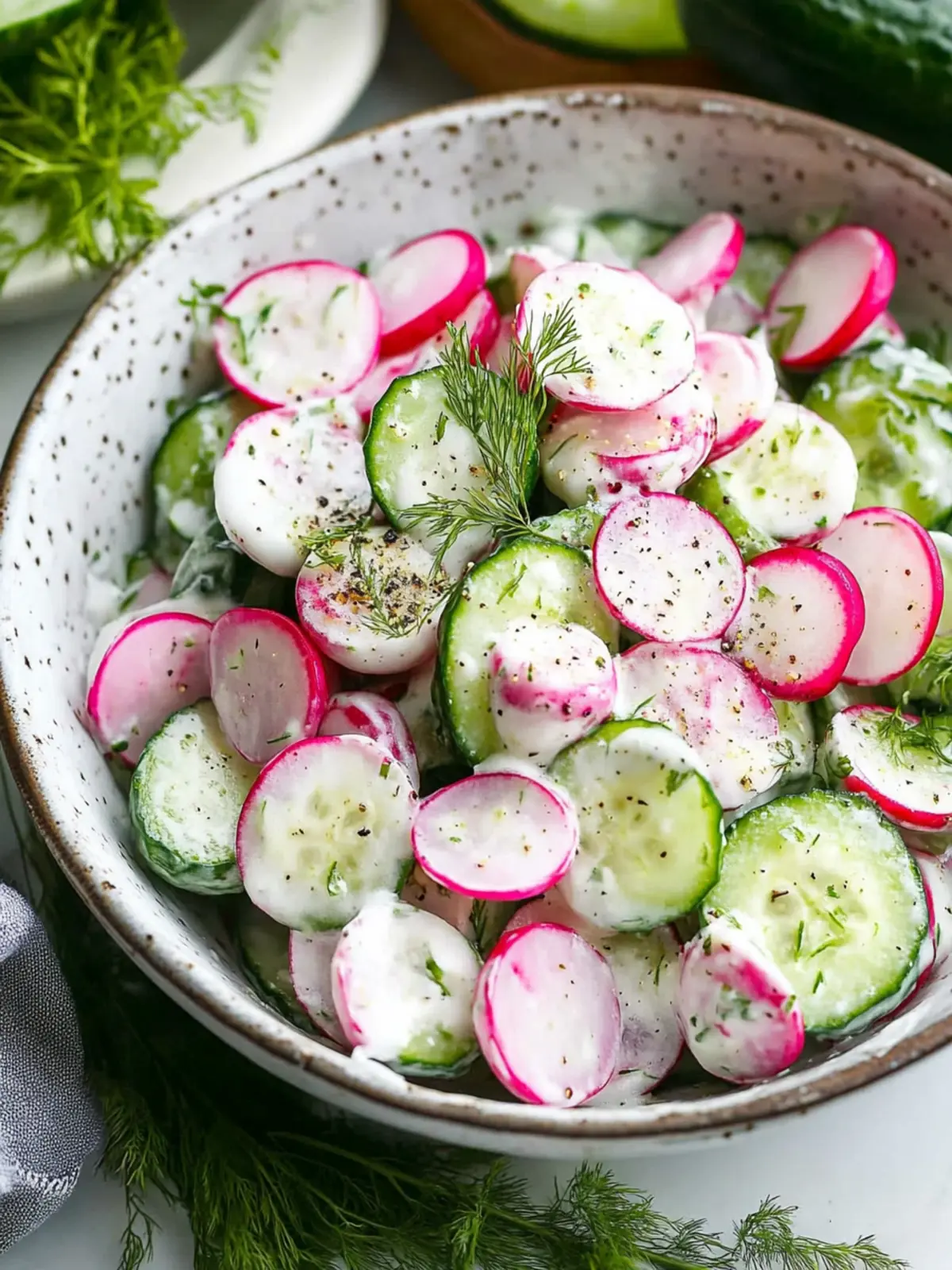 Refresh Your Day with Creamy Cucumber Radish Salad 3 Creamy Cucumber Radish Salad