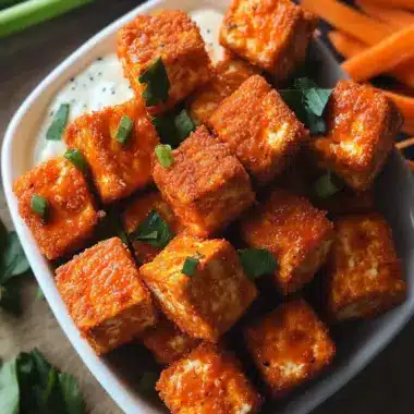 Crispy Buffalo Tofu Bites for Healthy Game Day Snacking 9 Crispy Buffalo Tofu Bites