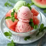Delightful Fresh Mint Ice Cream with Salted Watermelon Granita 14 Fresh Mint Ice Cream with Salted Watermelon Granita