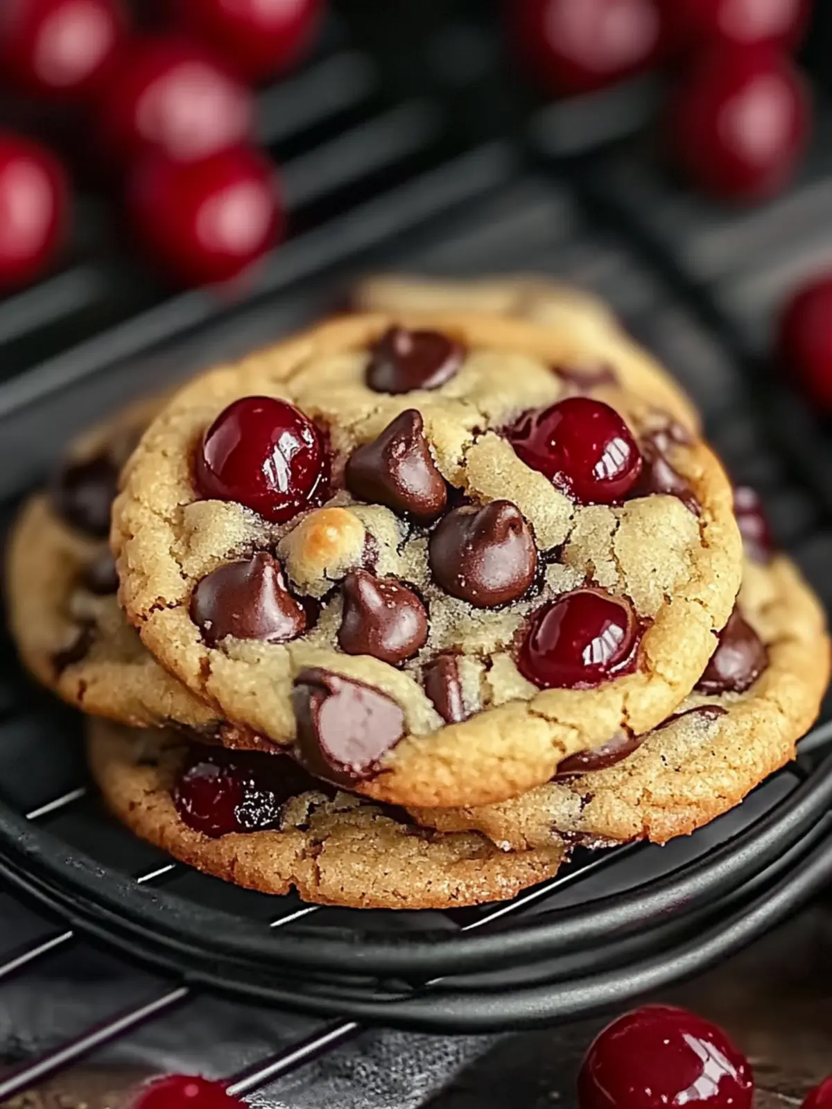 Irresistible Classic Maraschino Cherry Choco Chip Cookies 2 Classic Maraschino Cherry Choco Chip Cookies