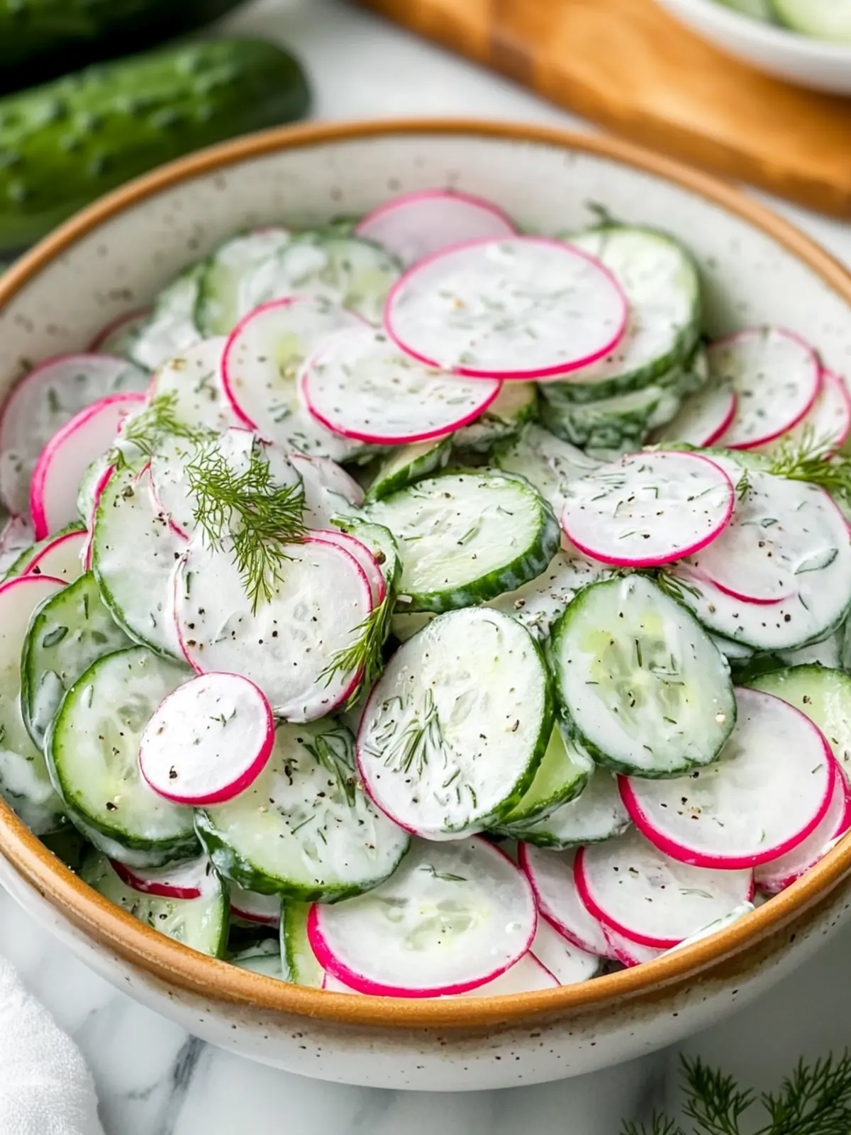 Creamy Cucumber Radish Salad: A Refreshing Side Delight 5 Creamy Cucumber Radish Salad