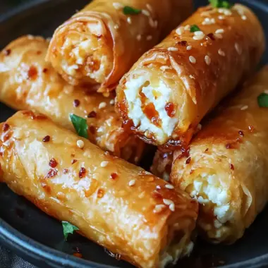 Crispy Oven-Fried Feta Rolls with Chili Honey You’ll Love 9 Oven-Fried Feta Rolls with Chili Honey