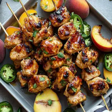 Jalapeno Peach Chicken Skewers: Flavor-Packed Summer Treats 9 Jalapeno Peach Chicken Skewers