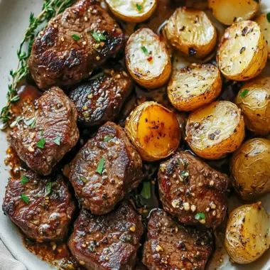 Savor Garlic Steak Bites and Potatoes for a Cozy Dinner 9 Garlic Steak Bites and Potatoes