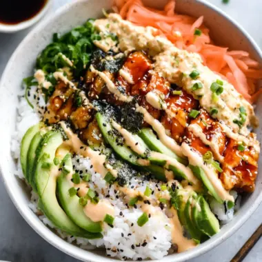 Savor Crunch Roll Sushi Bowl with Easy Eel Sauce Today 9 Crunch Roll Sushi Bowl with Easy Eel Sauce