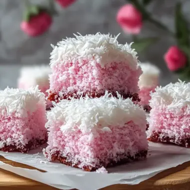Savor Pink Coconut Snowball Cake Bars for Sweet Bliss 10 Pink Coconut Snowball Cake Bars