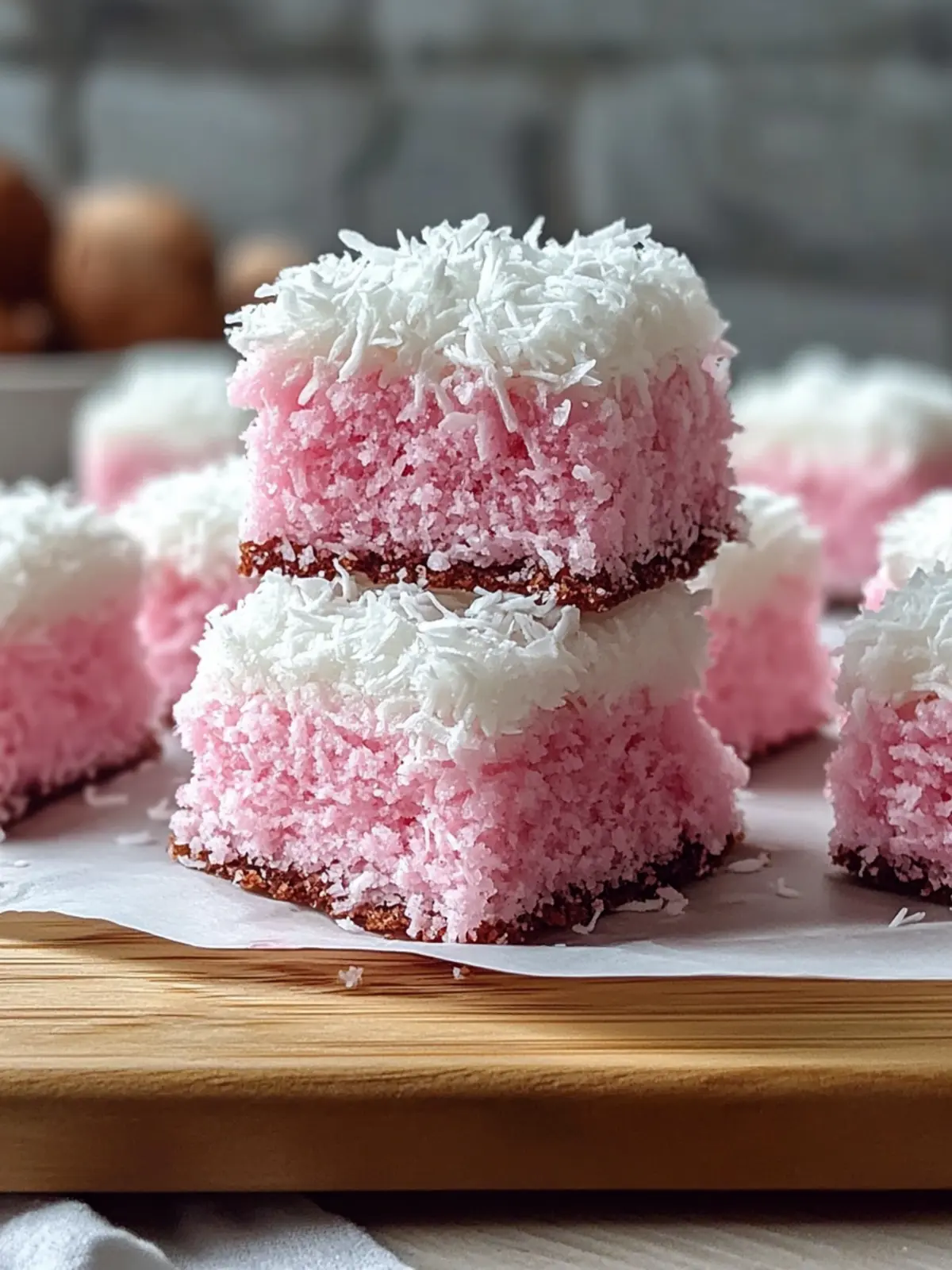 Savor Pink Coconut Snowball Cake Bars for Sweet Bliss 2 Pink Coconut Snowball Cake Bars