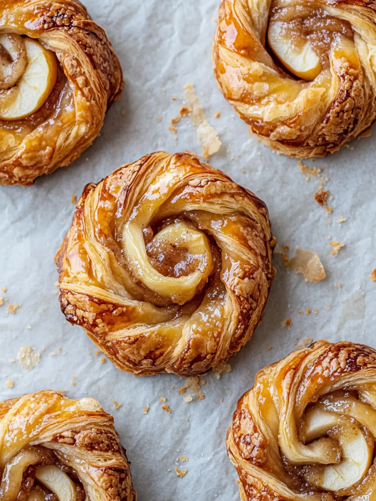 Delicious Apple Danishes: Flaky Treats in Just 28 Minutes 4 Apple Danishes
