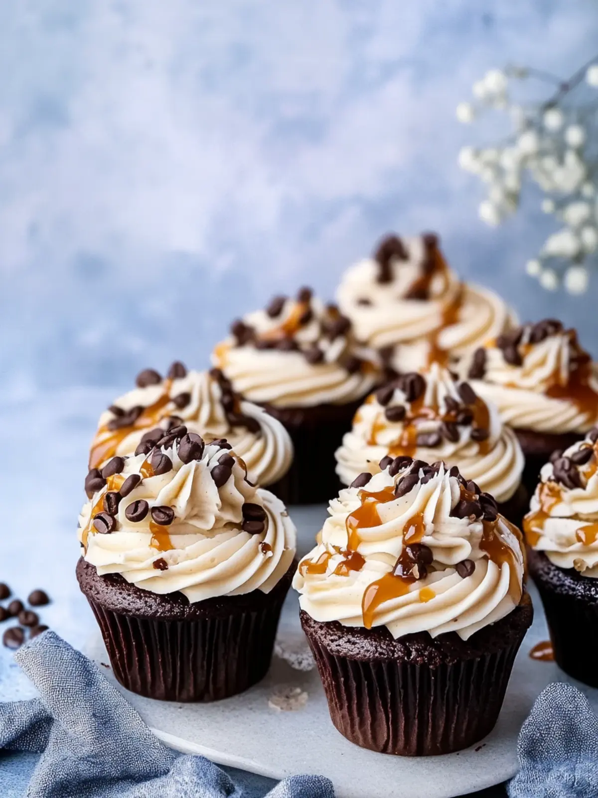 Indulge in Chocolate Espresso Cupcakes with Salted Caramel Buttercream 4 Chocolate Espresso Cupcakes with Salted Caramel Buttercream