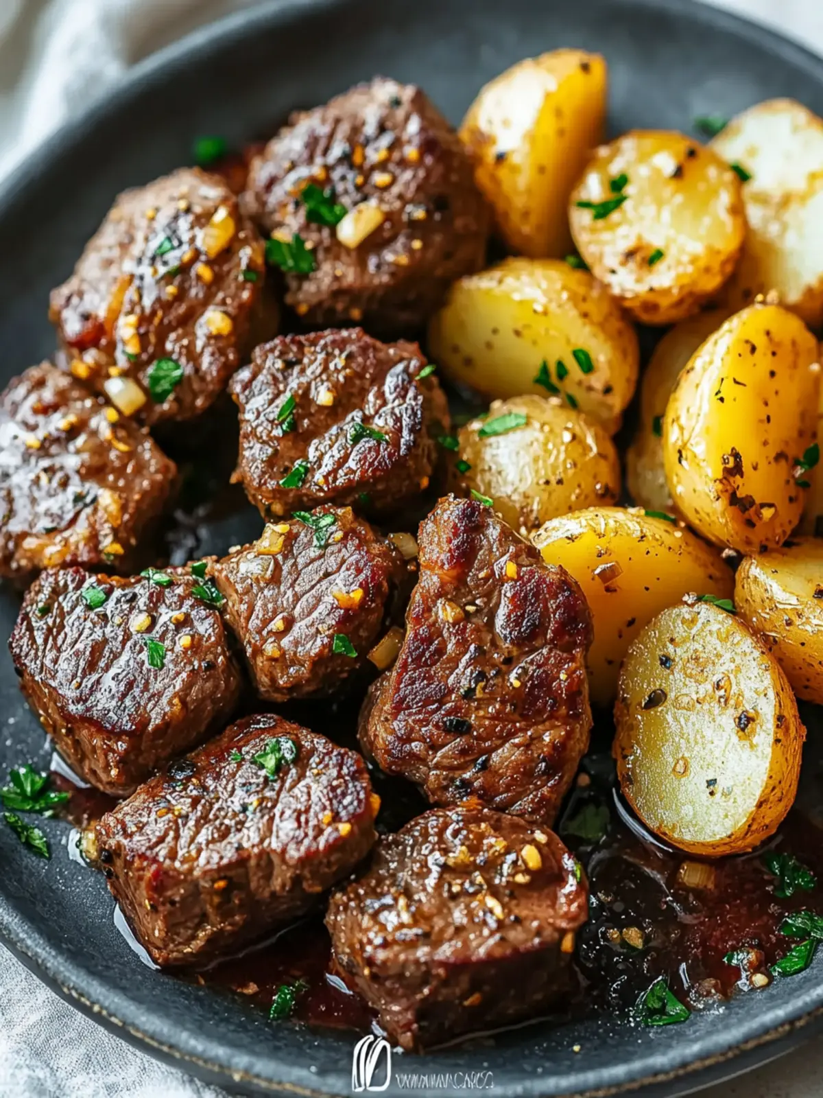 Savor Garlic Steak Bites and Potatoes for a Cozy Dinner 3 Garlic Steak Bites and Potatoes