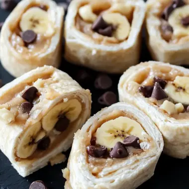 Chocolate Chip Peanut Butter Banana Roll Ups for a Quick Treat 9 Chocolate Chip Peanut Butter Banana Roll Ups