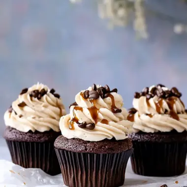 Indulge in Chocolate Espresso Cupcakes with Salted Caramel Buttercream 10 Chocolate Espresso Cupcakes with Salted Caramel Buttercream