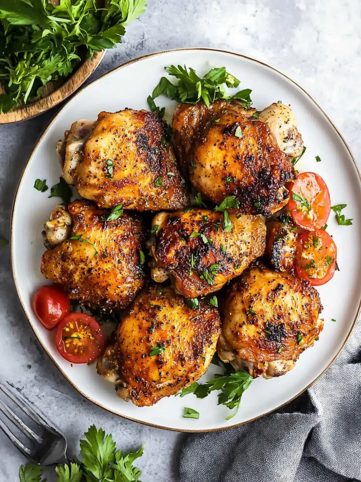 Savory Oven Baked Chicken Thighs: Flavorful Dinner Delight 2 Oven Baked Chicken Thighs