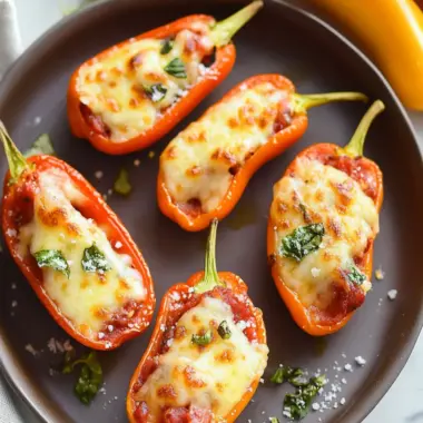 Delicious Pizza Stuffed Mini Peppers for Easy Snacking 10 Pizza Stuffed Mini Peppers