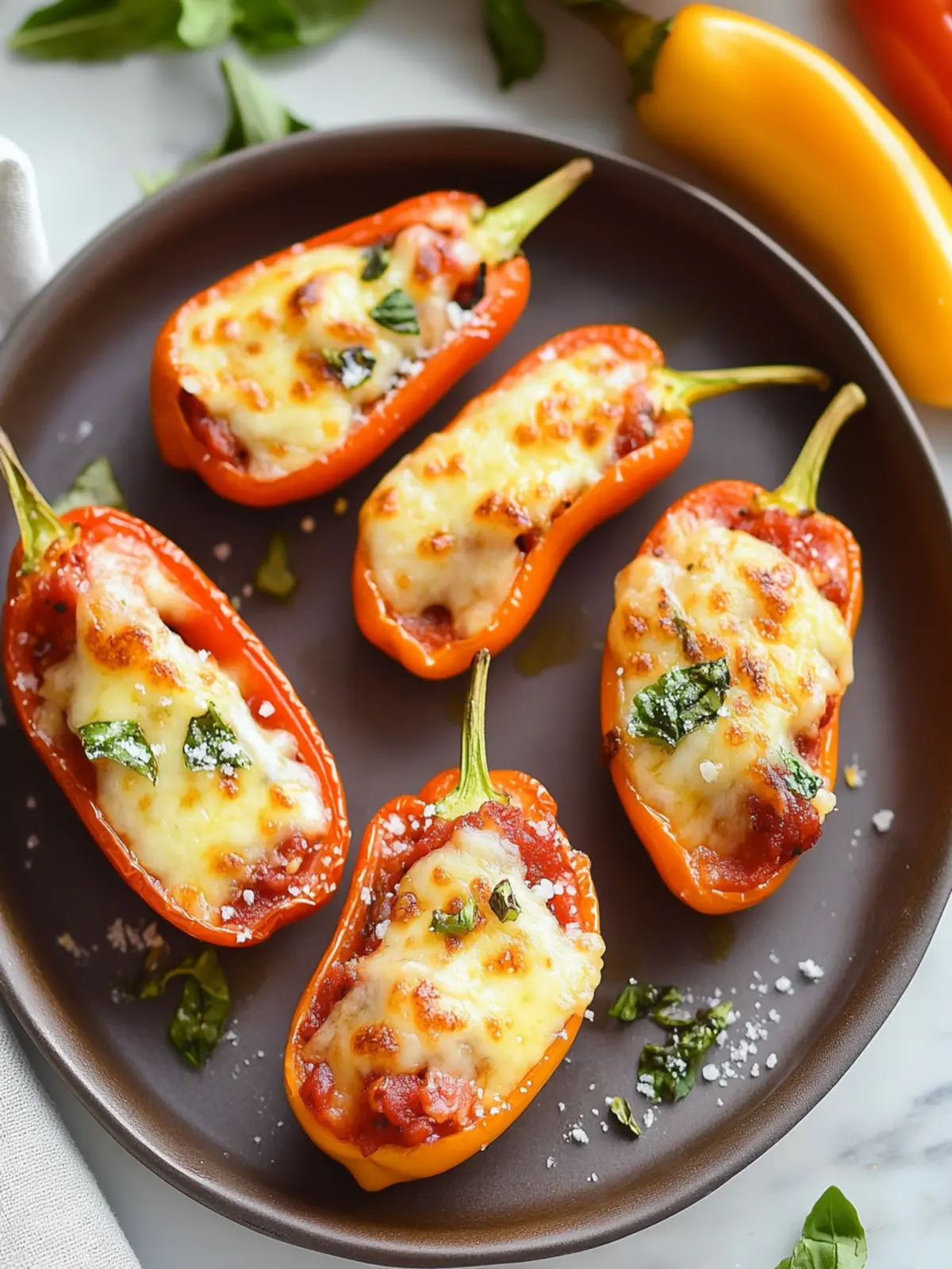 Delicious Pizza Stuffed Mini Peppers for Easy Snacking 5 Pizza Stuffed Mini Peppers