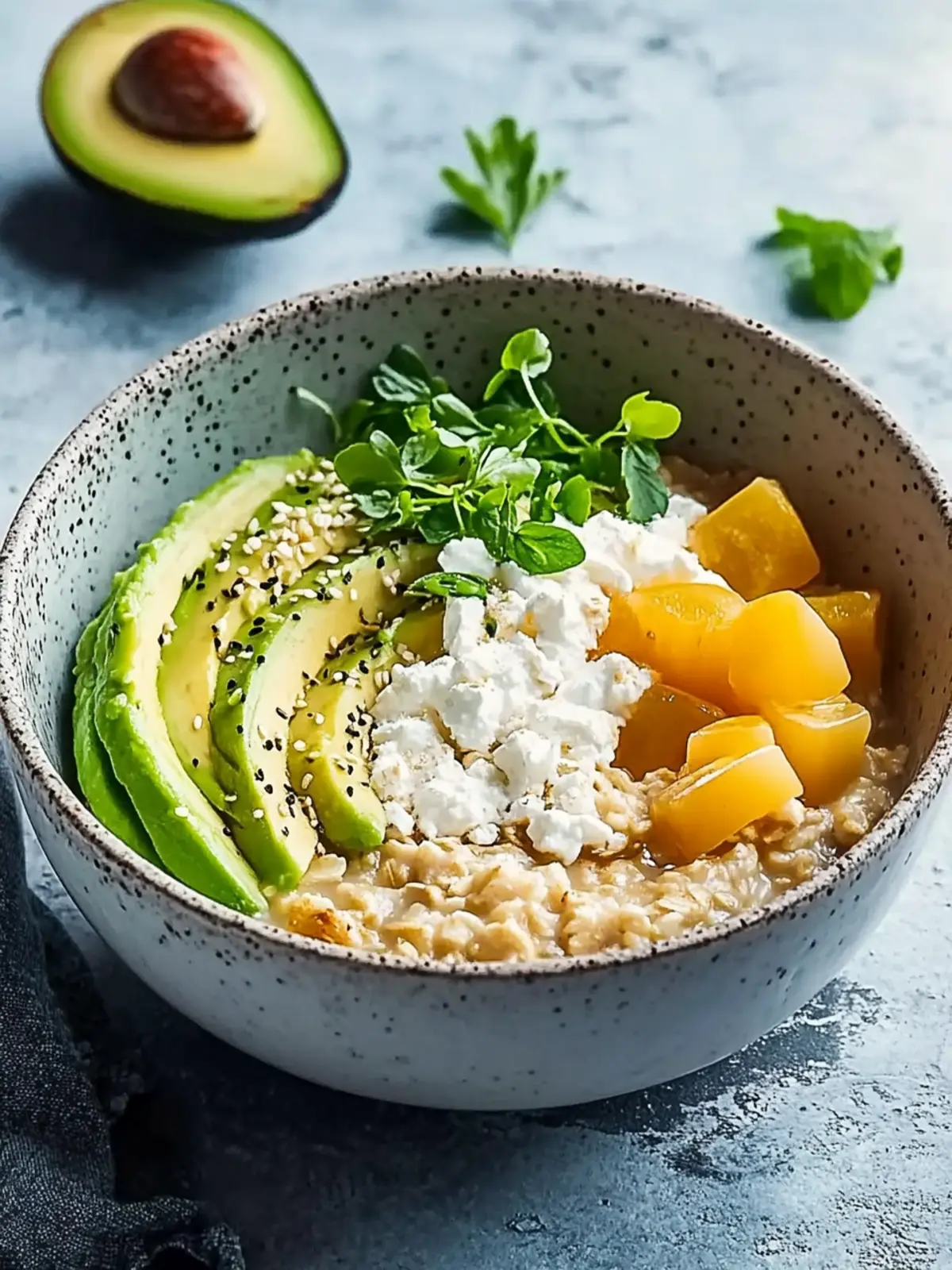 Creamy Avocado Oatmeal: A Quick Savory Breakfast Delight 2 Avocado Oatmeal