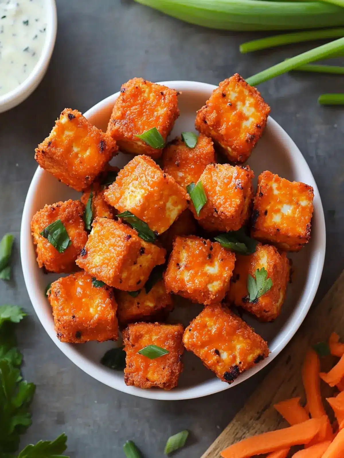 Crispy Buffalo Tofu Bites for Healthy Game Day Snacking 4 Crispy Buffalo Tofu Bites