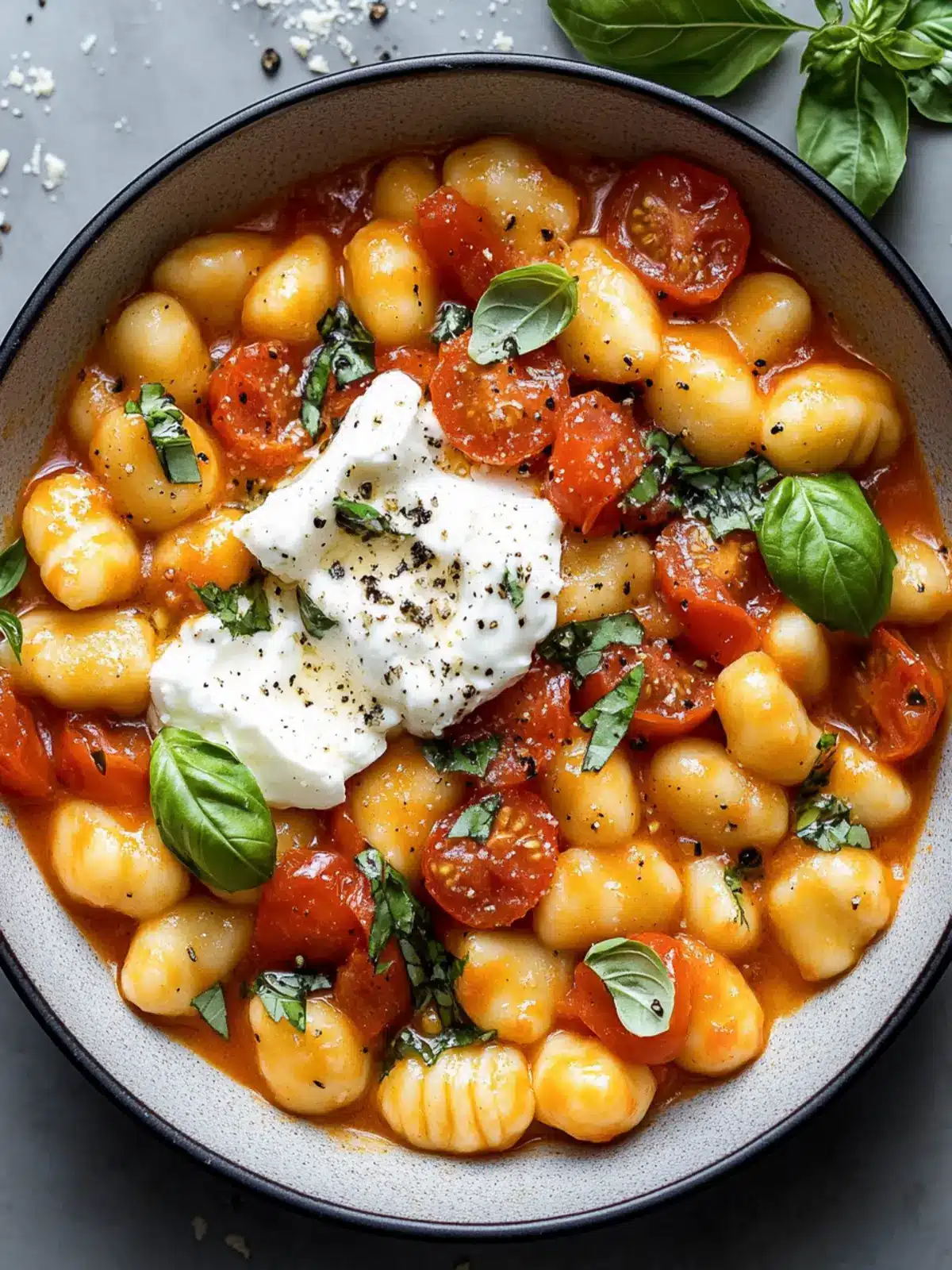 Indulge in Creamy Tomato Gnocchi with Burrata Bliss 4 Creamy Tomato Gnocchi with Burrata