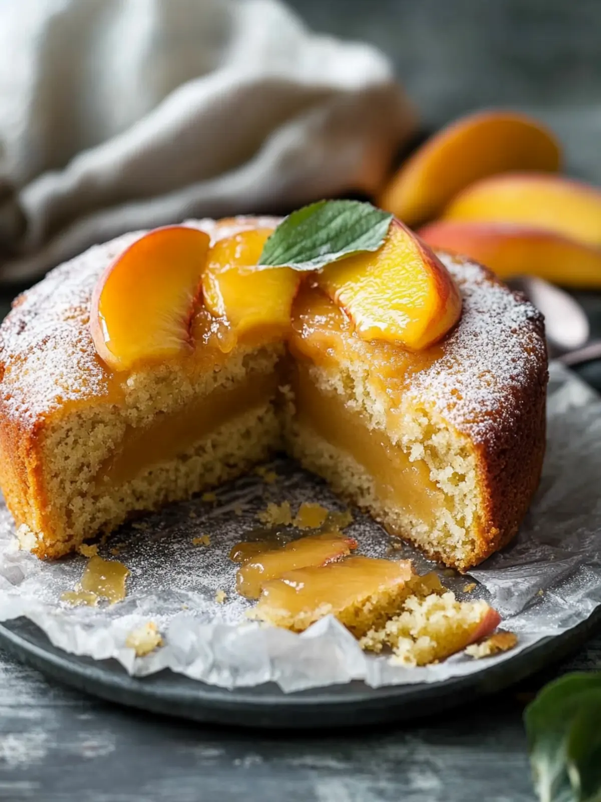 Melt-in-Your-Mouth Brown Sugar Peach Cake That Wow! 2 Brown Sugar Peach Cake