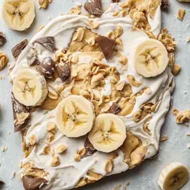Delicious Frozen Yogurt Bark with Peanut Butter & Bananas 9 Frozen Yogurt Bark with Peanut Butter & Bananas