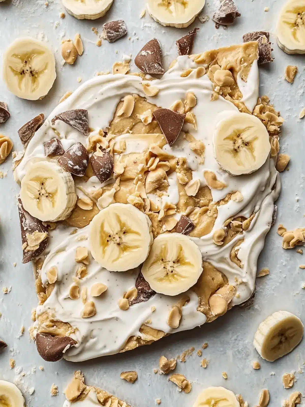Delicious Frozen Yogurt Bark with Peanut Butter & Bananas 5 Frozen Yogurt Bark with Peanut Butter & Bananas