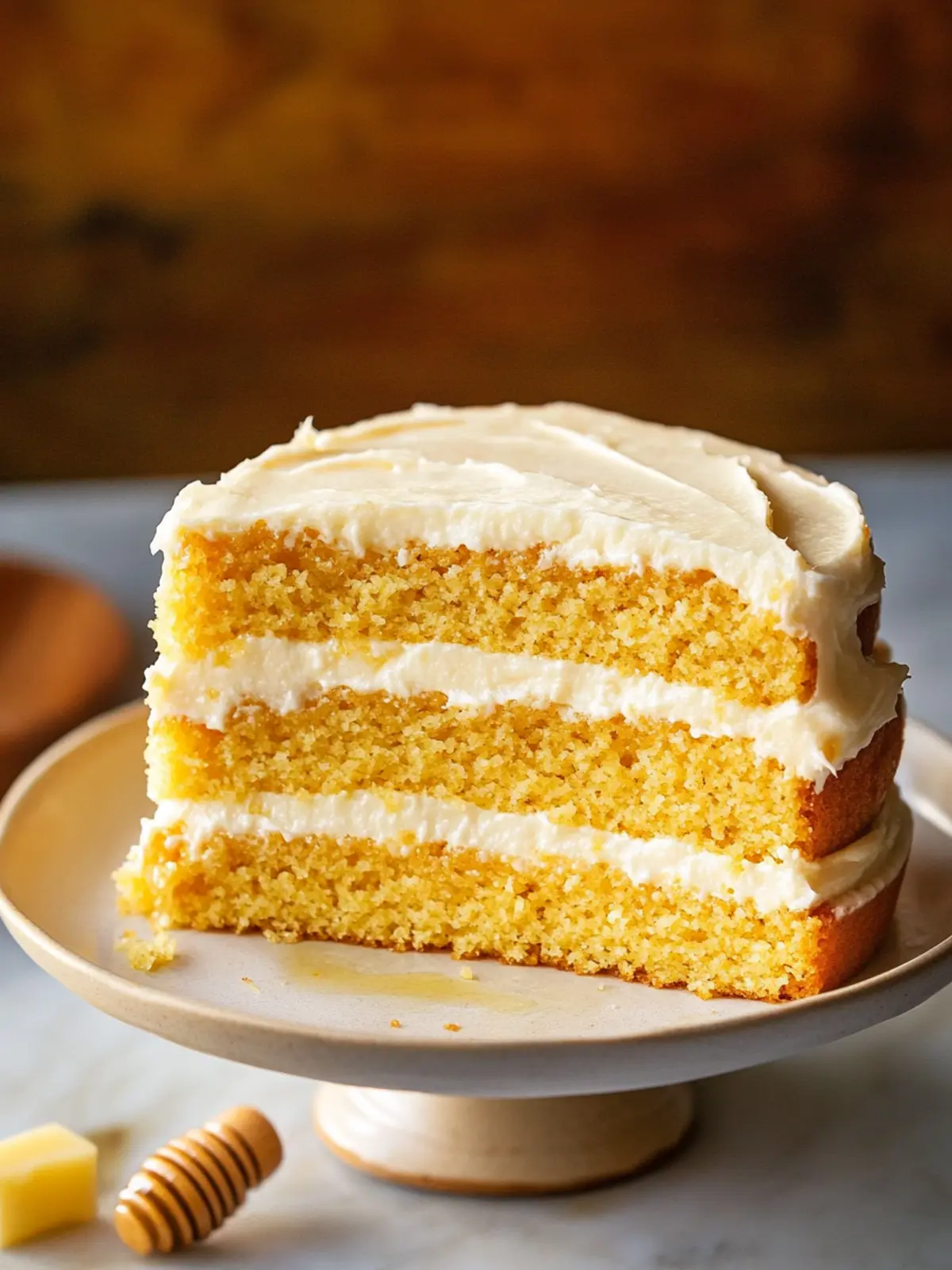 Irresistible Layered Cornbread Cake with Honey Butter Frosting 4 Layered Cornbread Cake with Whipped Honey Butter Frosting