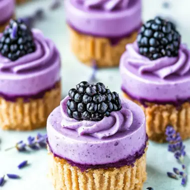 Heavenly Mini Blackberry Lavender Cheesecakes to Savor 9 Mini Blackberry Lavender Cheesecakes