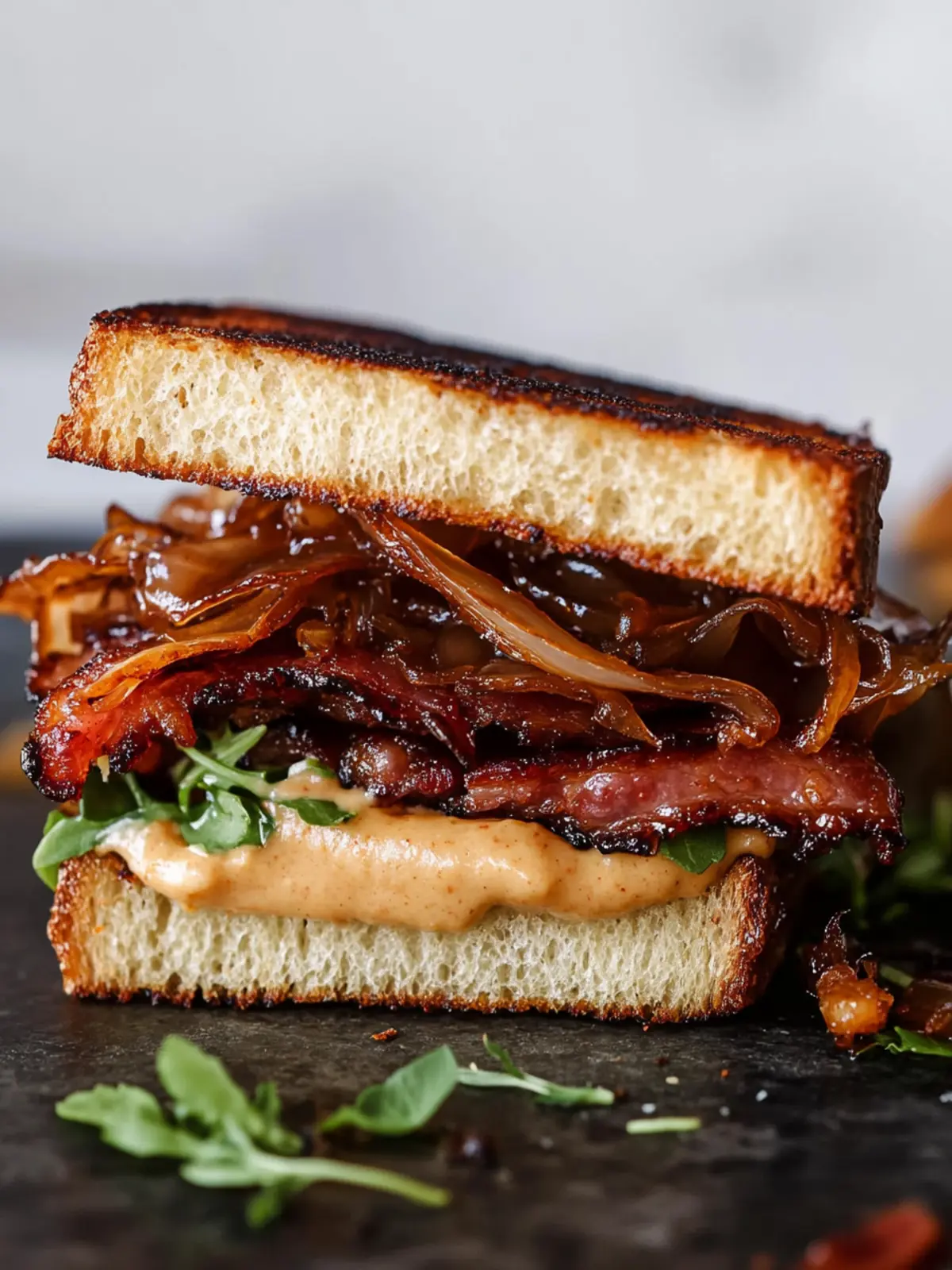 Ultimate Bacon Sandwich with Caramelized Onions & Chipotle Mayo 4 Bacon Sandwich with Caramelized Onions & Chipotle Mayo