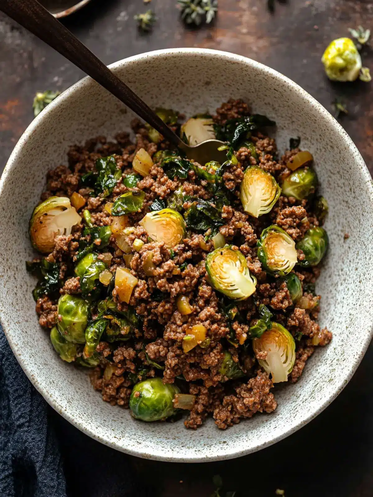 Savory Ground Beef and Brussels Sprouts in Sweet Chili Bliss 5 Ground Beef and Brussels Sprouts