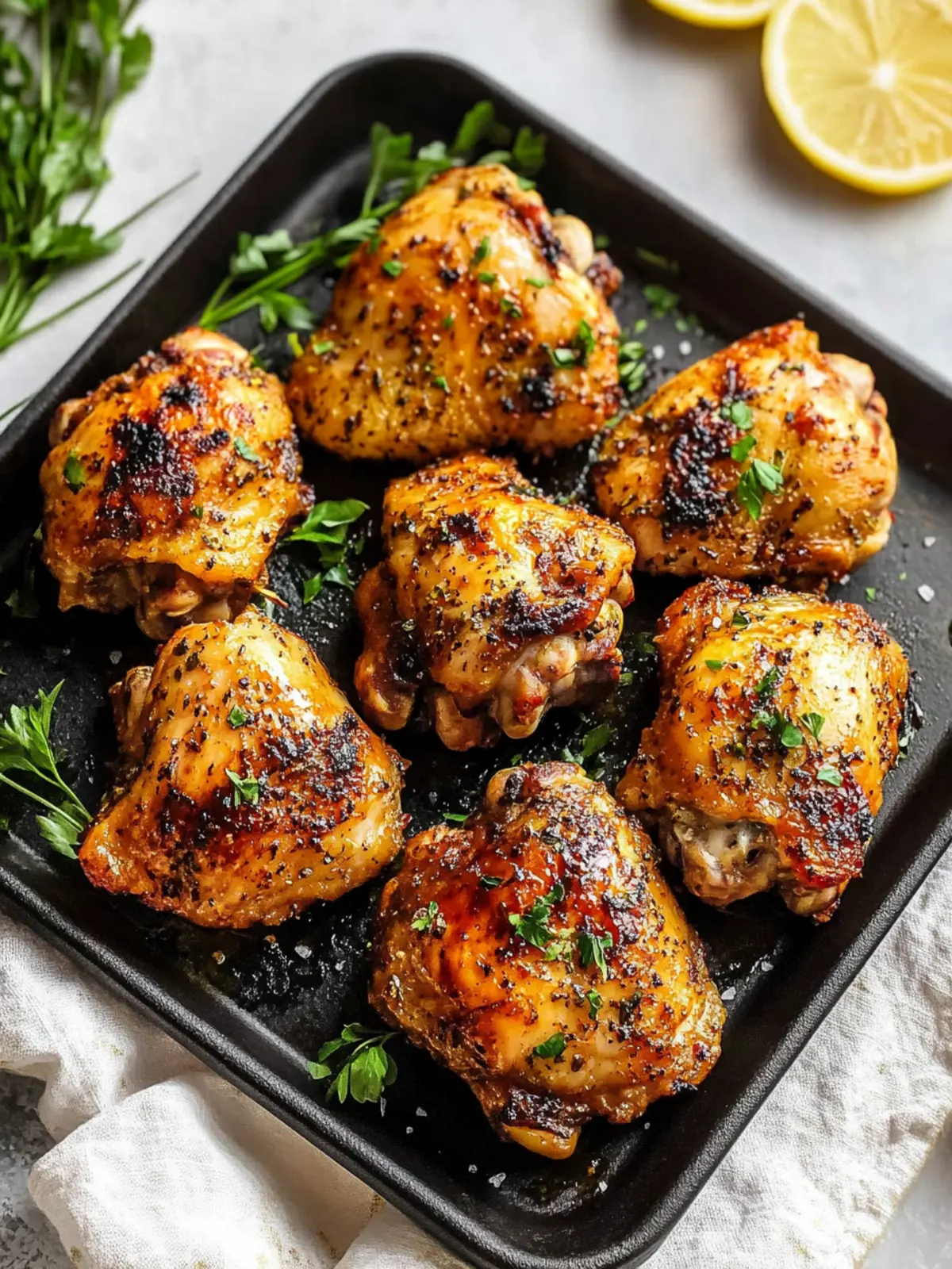 Savory Oven Baked Chicken Thighs: Flavorful Dinner Delight 3 Oven Baked Chicken Thighs