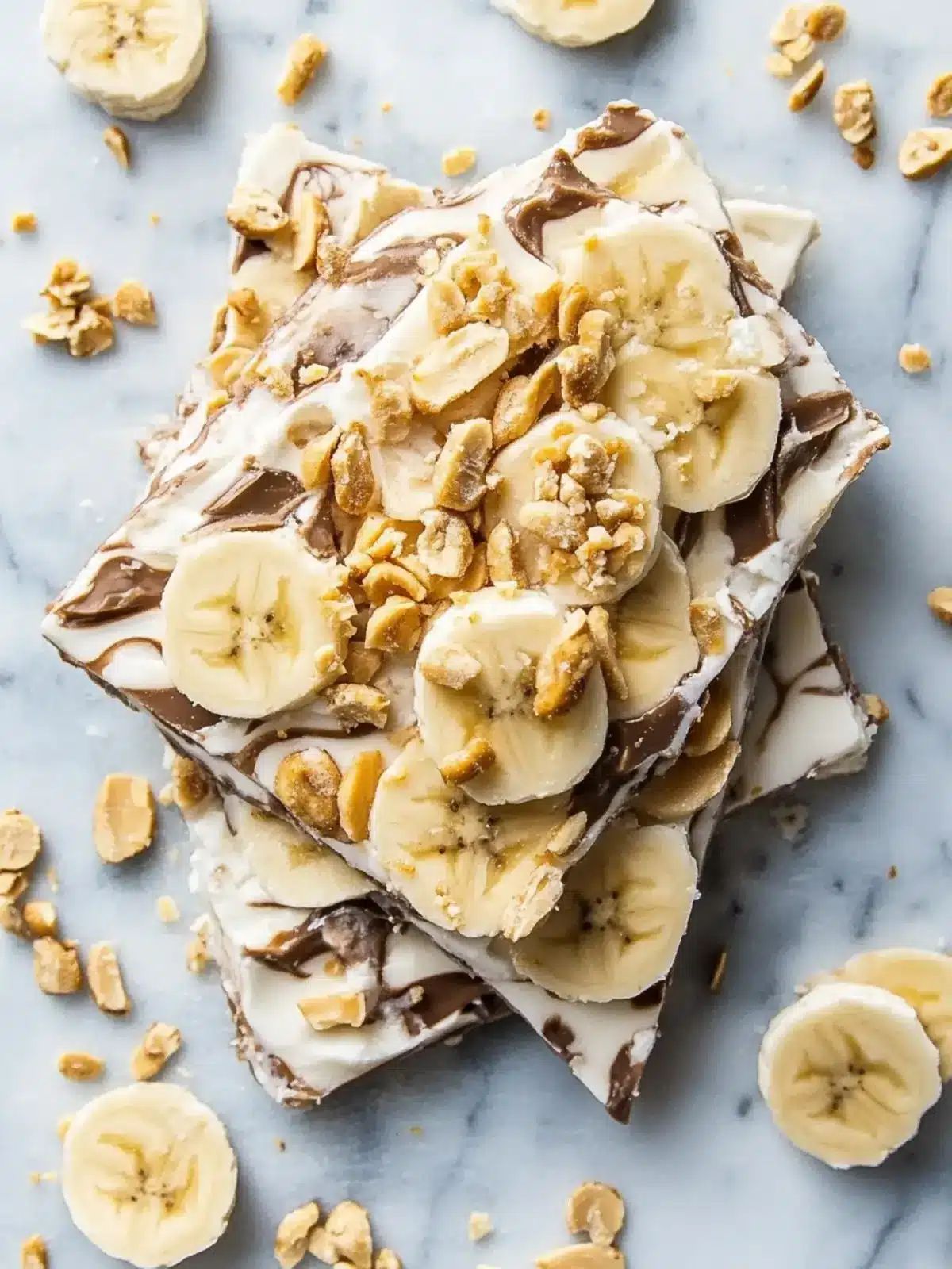 Delicious Frozen Yogurt Bark with Peanut Butter & Bananas 3 Frozen Yogurt Bark with Peanut Butter & Bananas