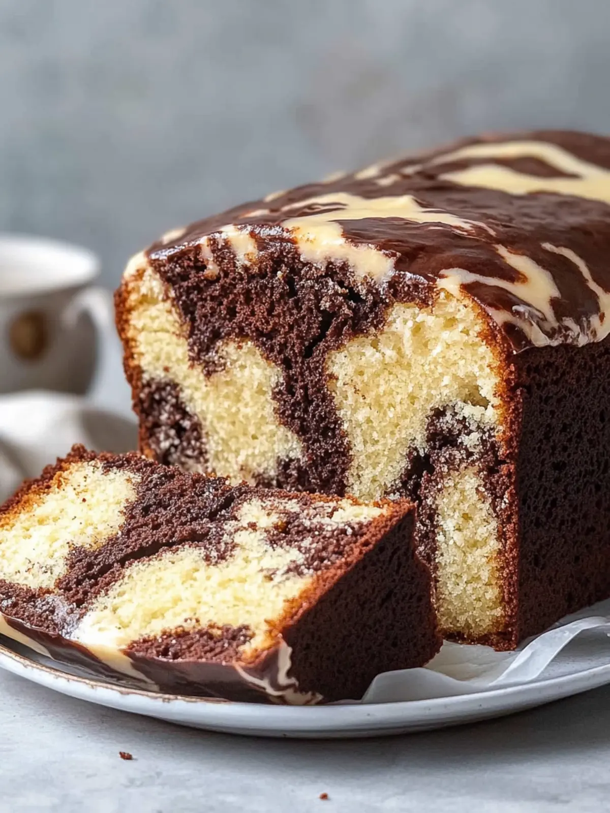 Decadent Marble Loaf Cake: A Slice of Bliss Awaits! 3 Marble Loaf Cake