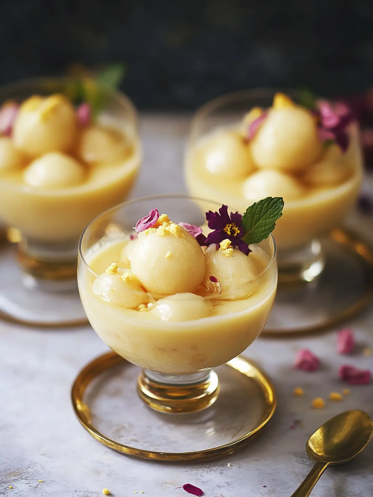 Delicious Custard Rasgulla: A Chilled Indian Delight 4 Custard Rasgulla