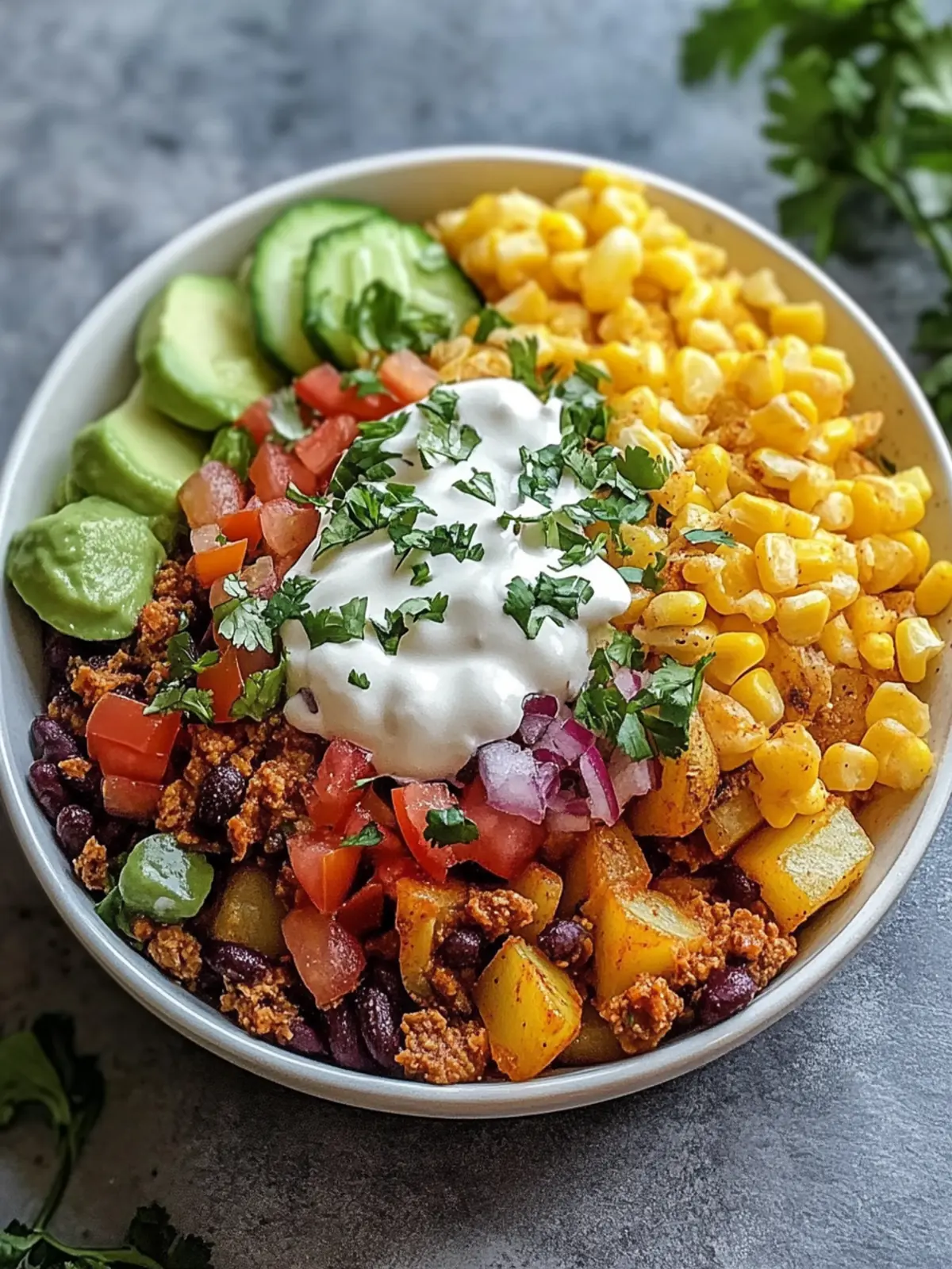 Loaded Potato Taco Bowl: A Comfort Food Dream Come True 2 Loaded Potato Taco Bowl