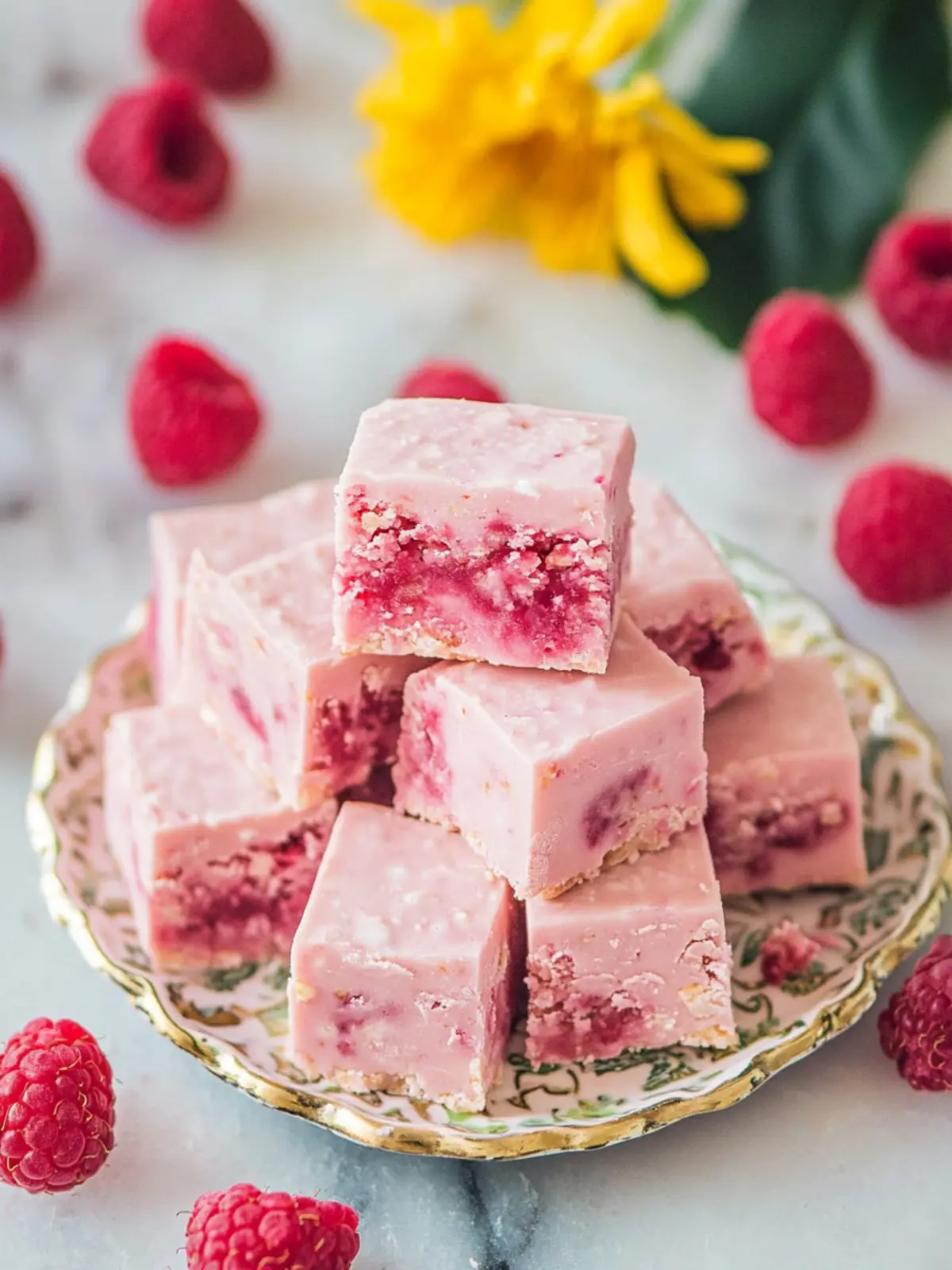 Indulge in Sweet Raspberry Coconut Fudge Bliss 5 Raspberry Coconut Fudge