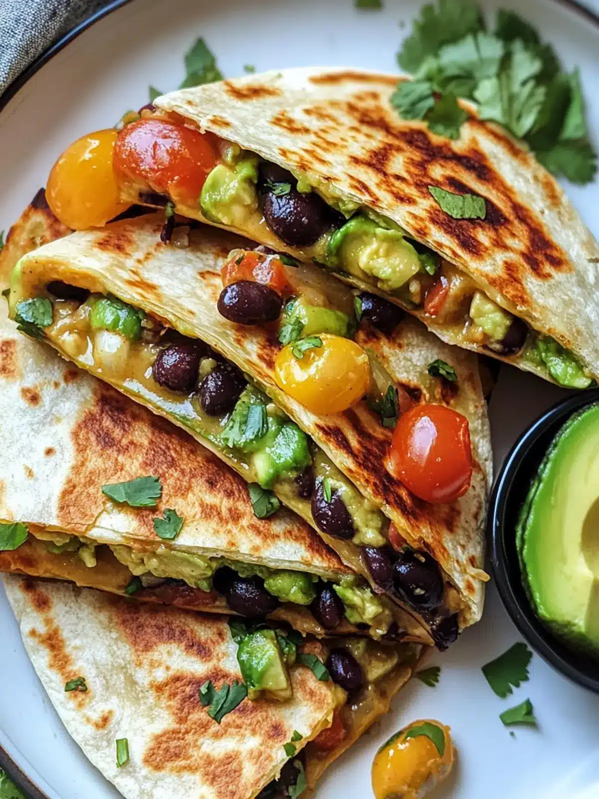 Delicious Vegan Quesadillas with Black Beans and Avocado Bliss 4 Vegan Quesadillas with Black Beans and Avocado