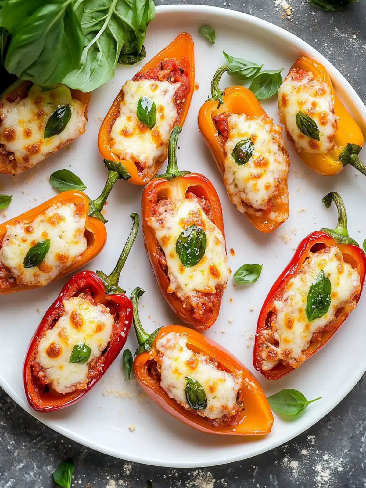 Delicious Pizza Stuffed Mini Peppers for Easy Snacking 2 Pizza Stuffed Mini Peppers