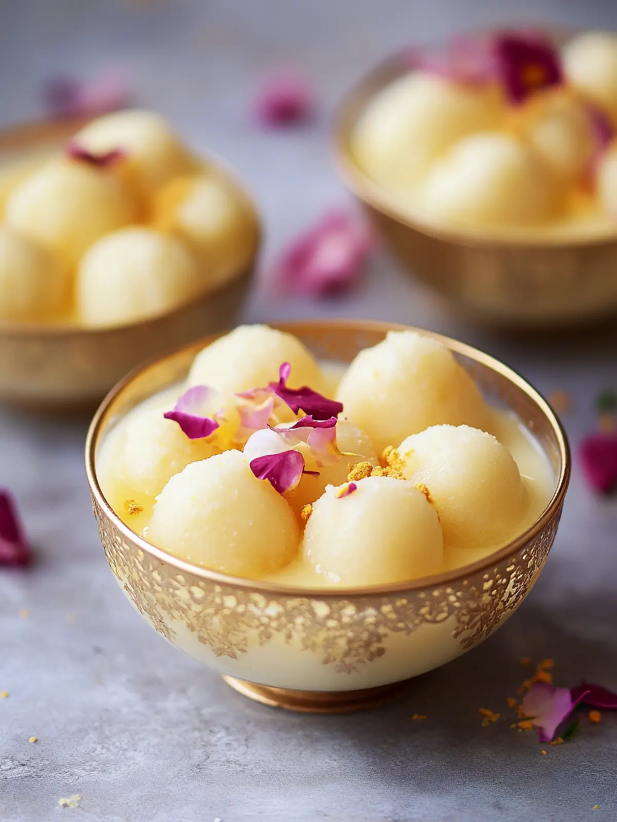 Delicious Custard Rasgulla: A Chilled Indian Delight 2 Custard Rasgulla