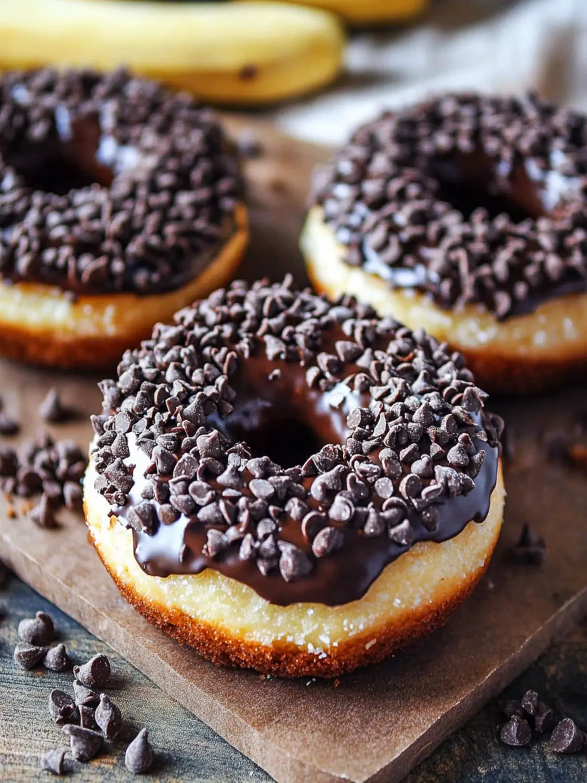 Chocolate Banana Bread Donuts That Will Brighten Your Day 4 Chocolate Banana Bread Donuts