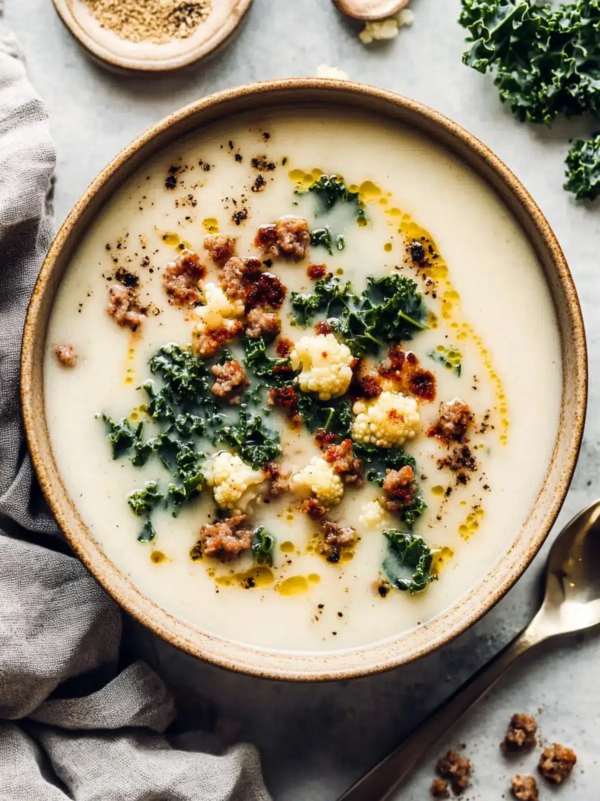 Savory Cauliflower Sausage Kale Soup for Cozy Nights 5 Cauliflower Sausage Kale Soup