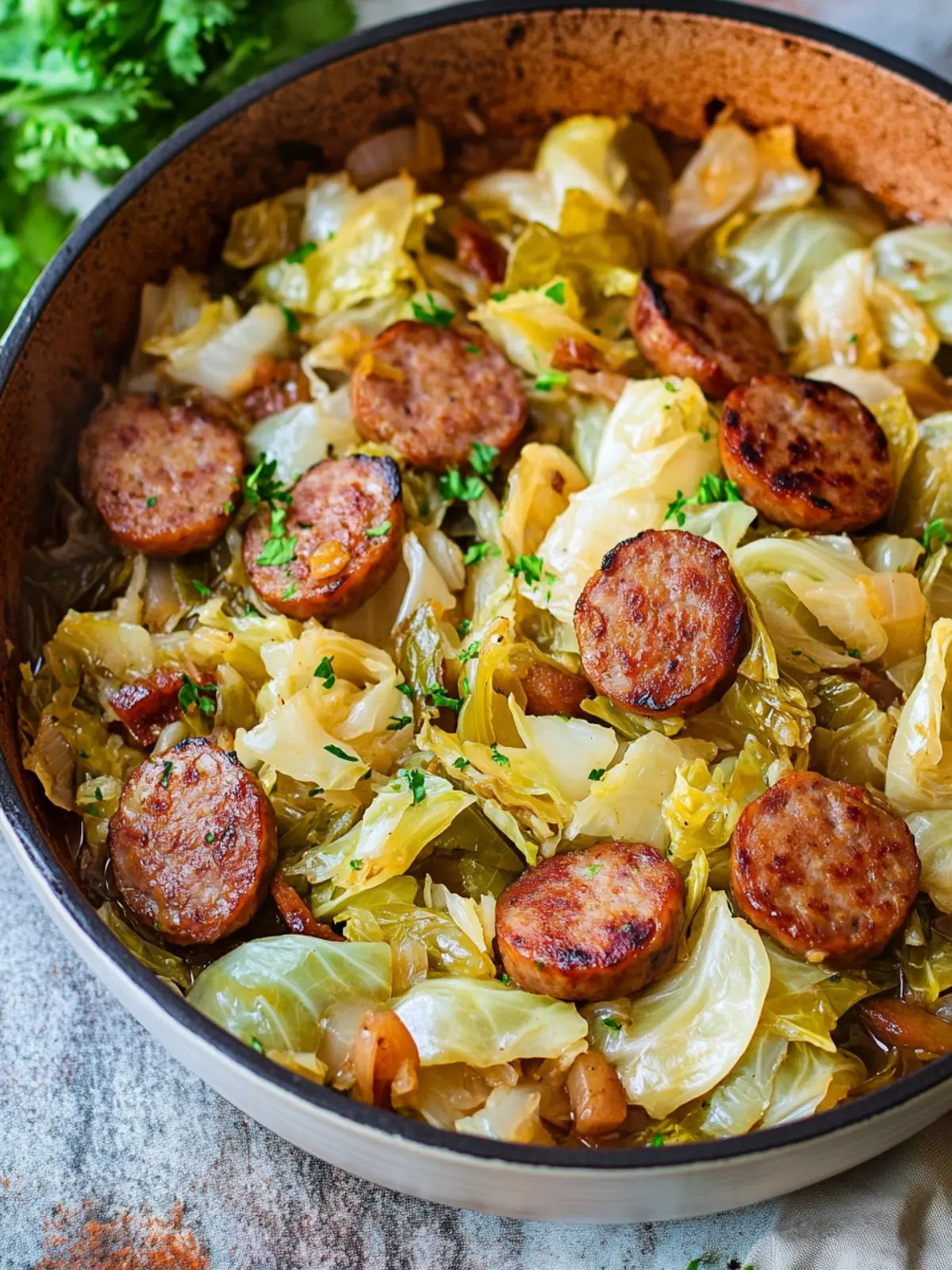 Slow Cooker Cabbage and Sausage: A Heartwarming Dinner Delight 2 Slow Cooker Cabbage and Sausage