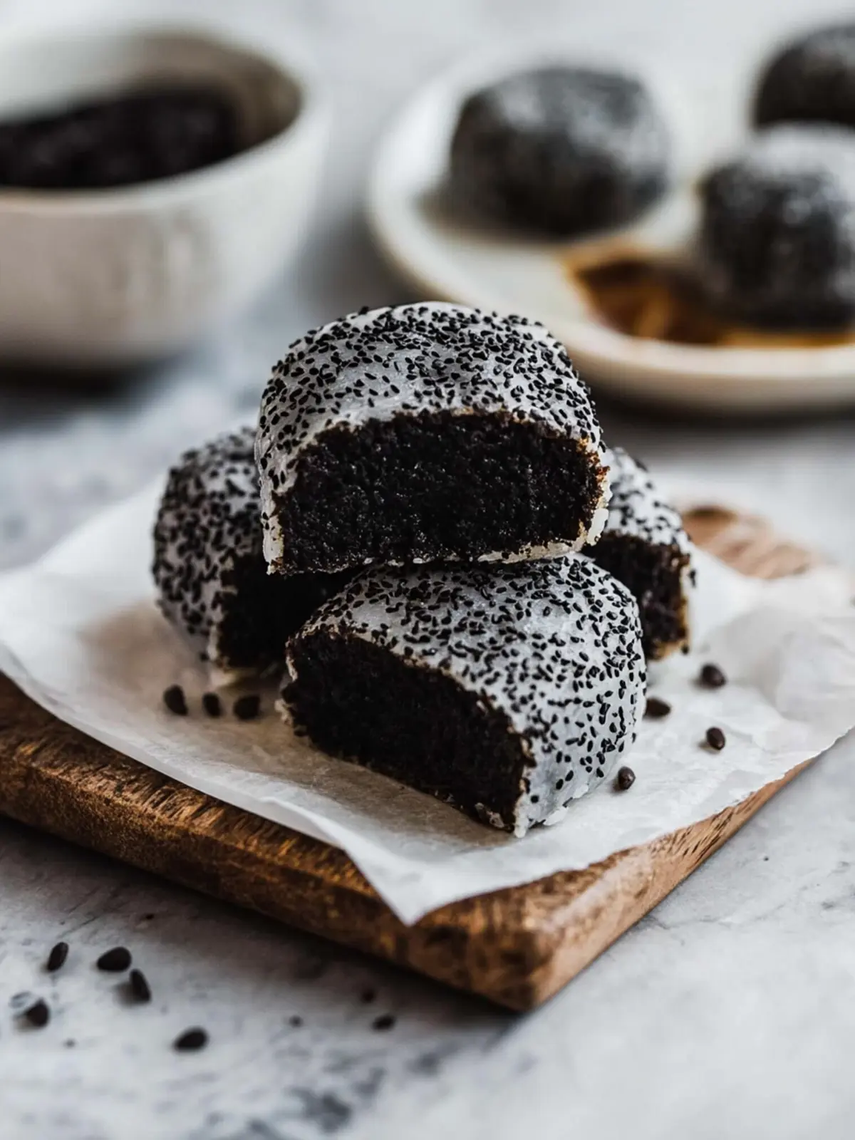 Irresistible Black Sesame Brownie Mochi You’ll Crave! 2 Black Sesame Brownie Mochi