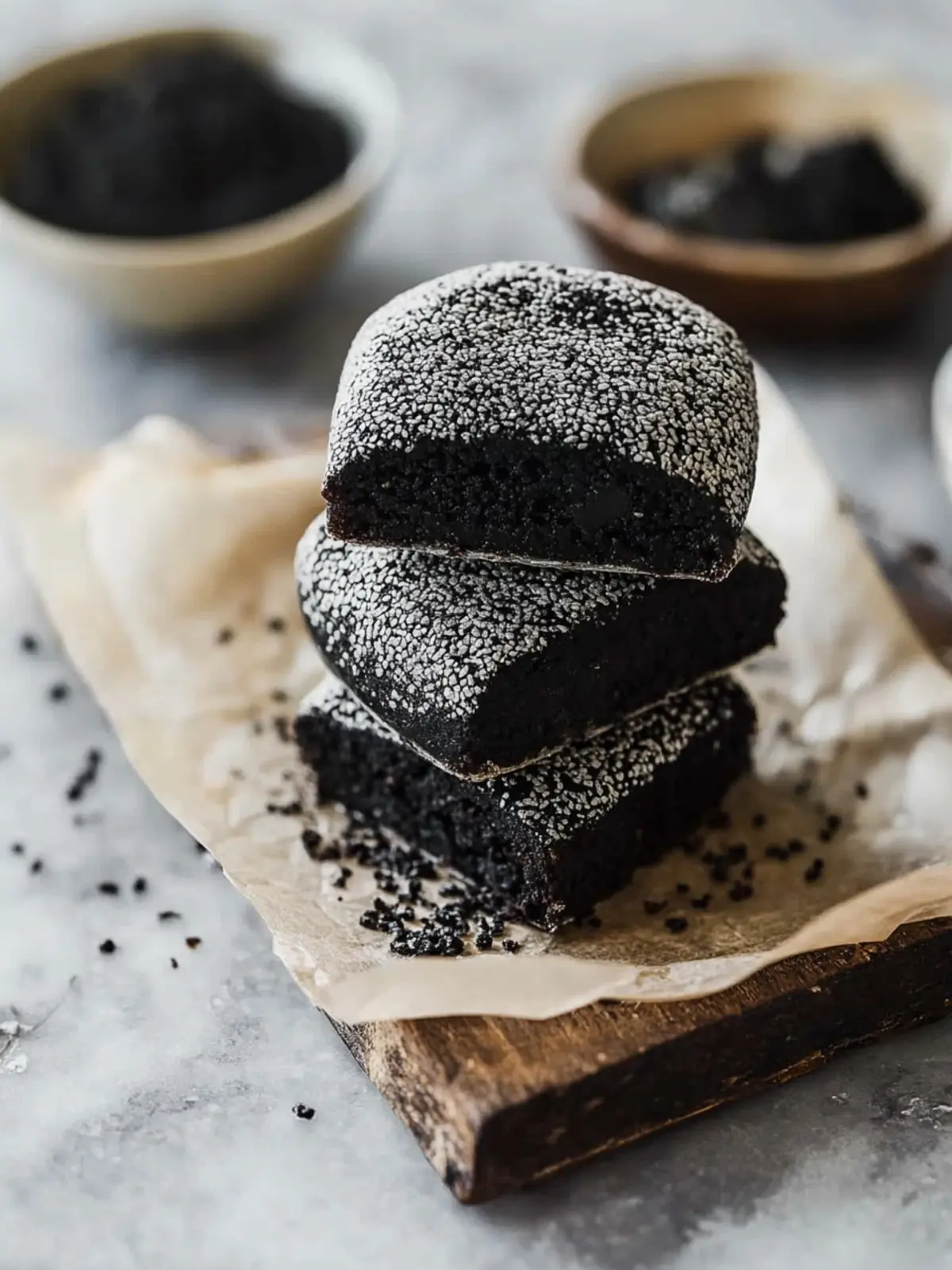Irresistible Black Sesame Brownie Mochi You’ll Crave! 3 Black Sesame Brownie Mochi