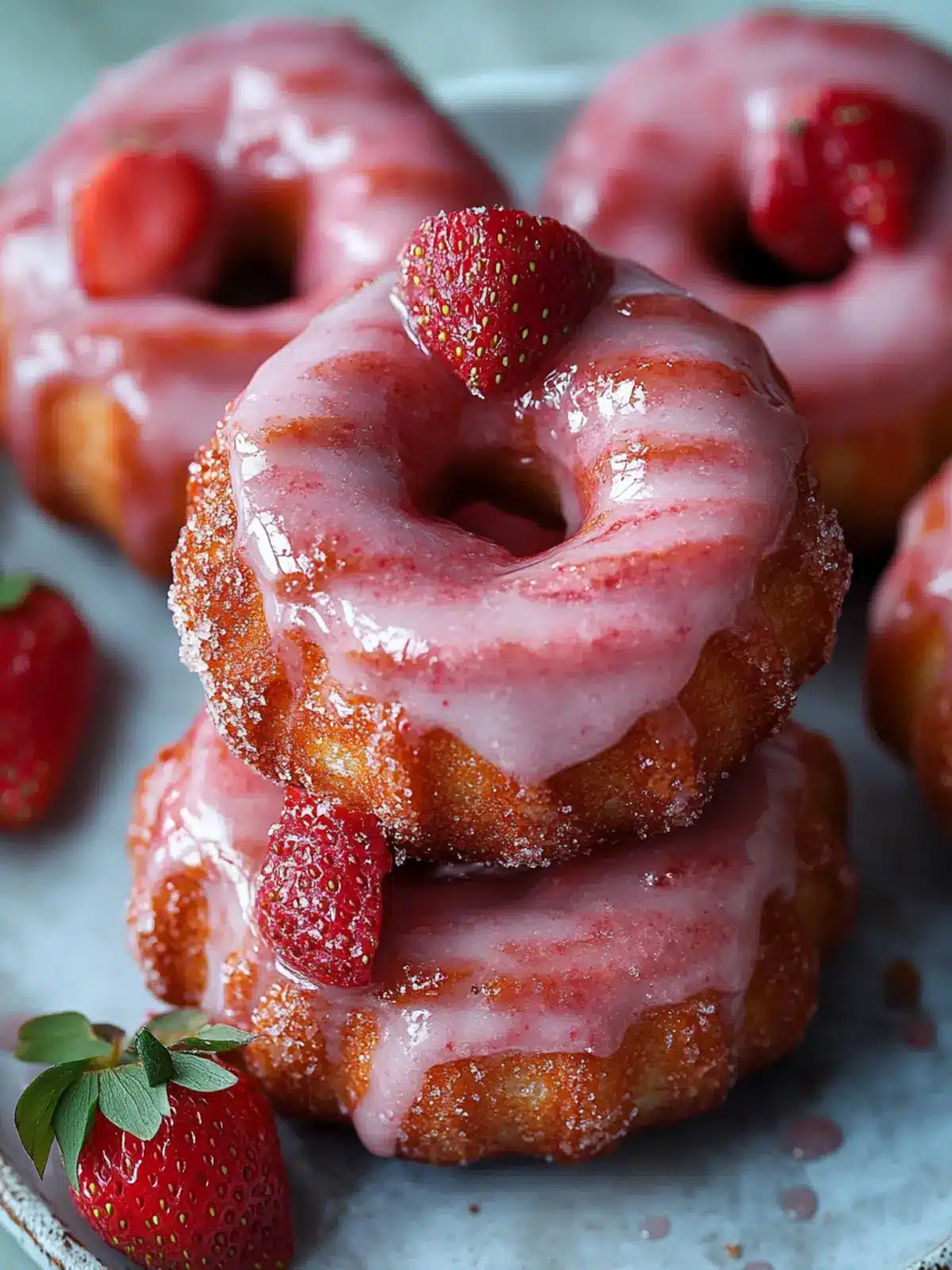 Irresistible Strawberry Glazed French Crullers You’ll Love 2 Strawberry Glazed French Crullers